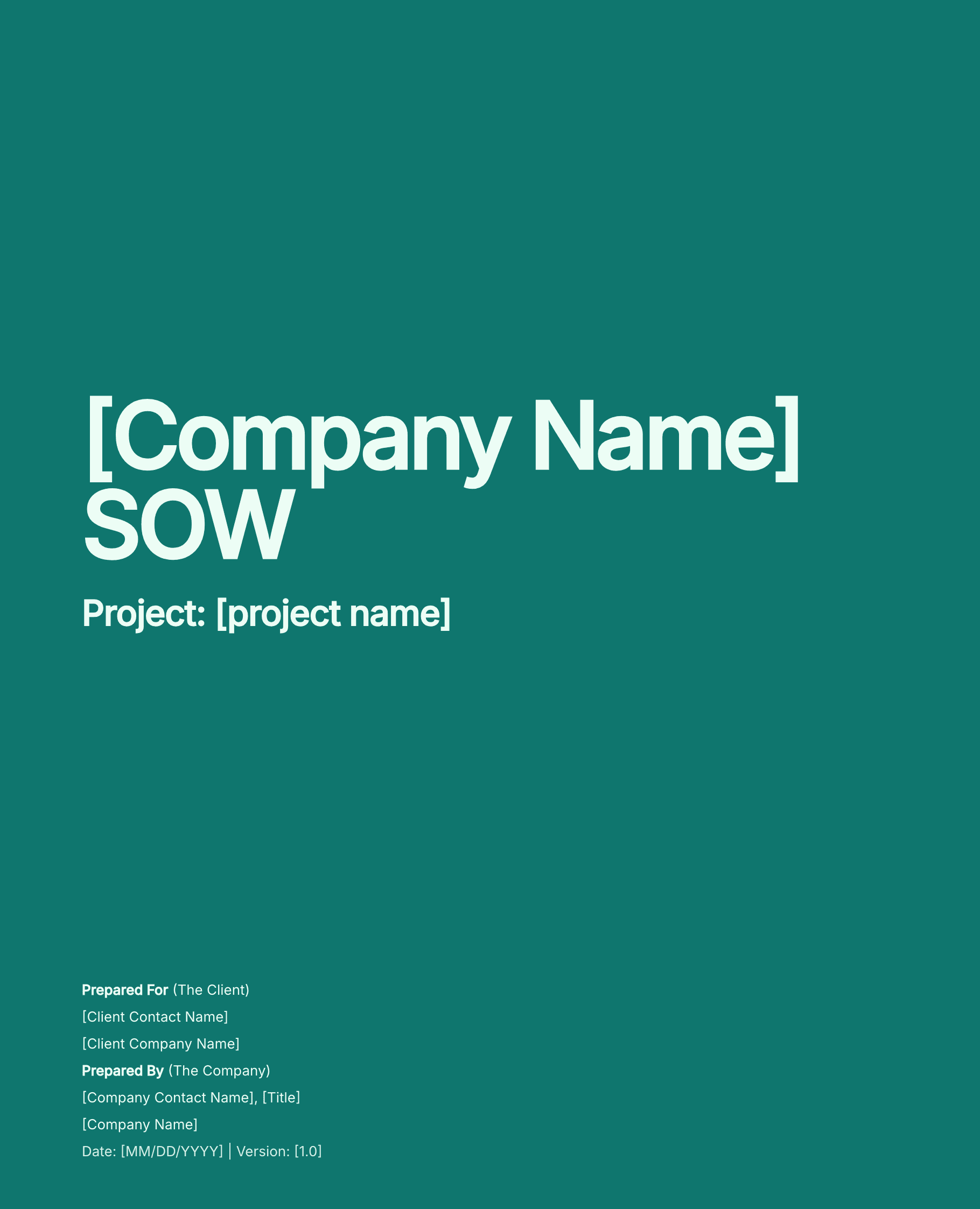 Agency Scope of Work — Teal